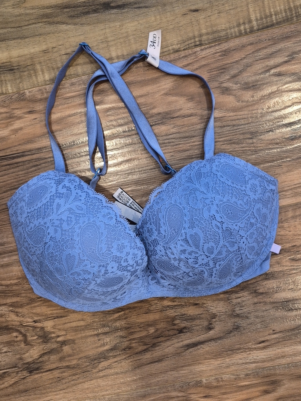 VICTORIAS SECRET - NWOT Lace-Trim Light Pushup Bra in Periwinkle Blue Purple